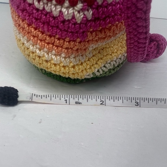 The Sak Crochet Multicolor Rainbow Small Bag Knitted Hobo Hippie Crossbody Purse - Picture 11 of 13